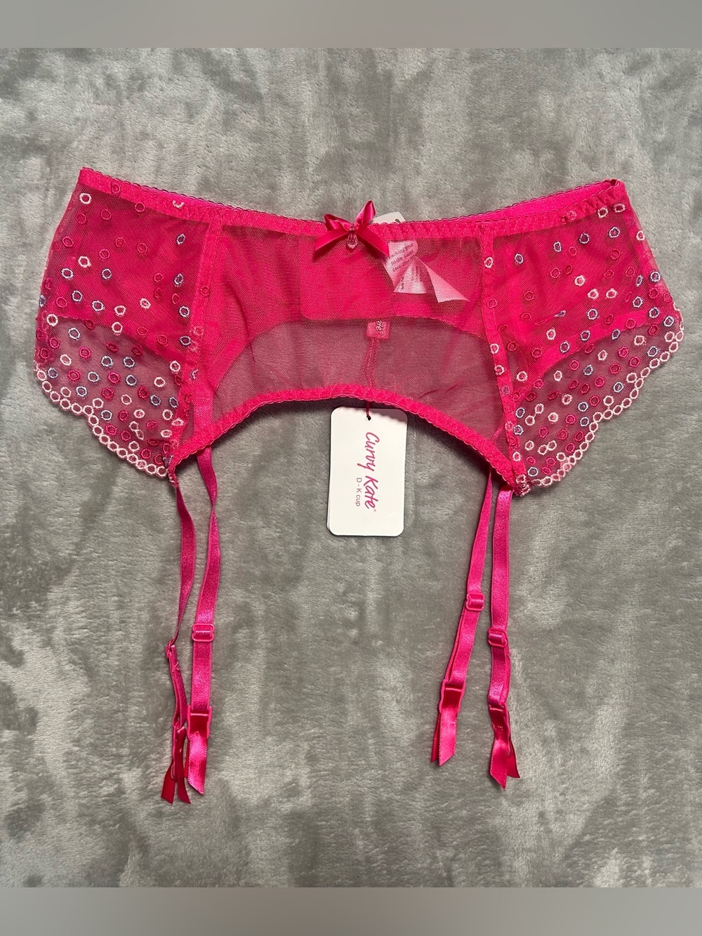 Curvy Kate Soda Pop Suspender Garter Belt Womenβs 10 Pink